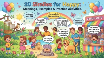 similes for happy
