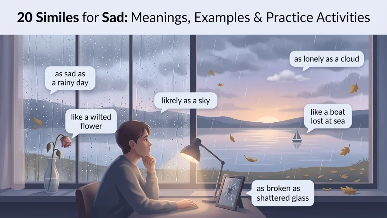 similes for sad