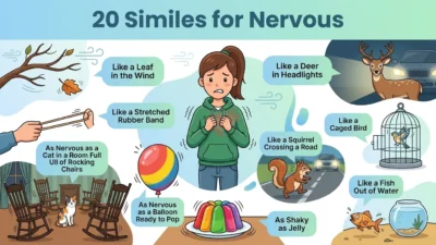 similes for nervous